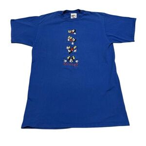 Vintage 90s Men’s Large Falling Mickey Mouse Embroidered T-Shirt